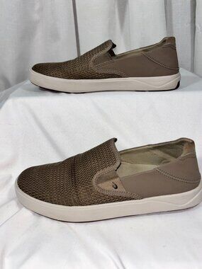 OluKai Lae‘ahi Men’s Slip-On Mesh Sneakers - Clay (Size 9)